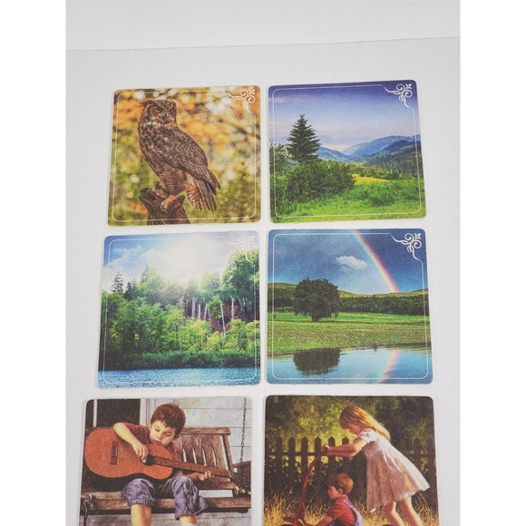 Double sided vintage paper coasters lot of 8 - Picture 5 of 6